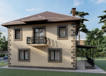 Проект дома с балконом